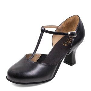 Bloch black split flex leather character shoes
